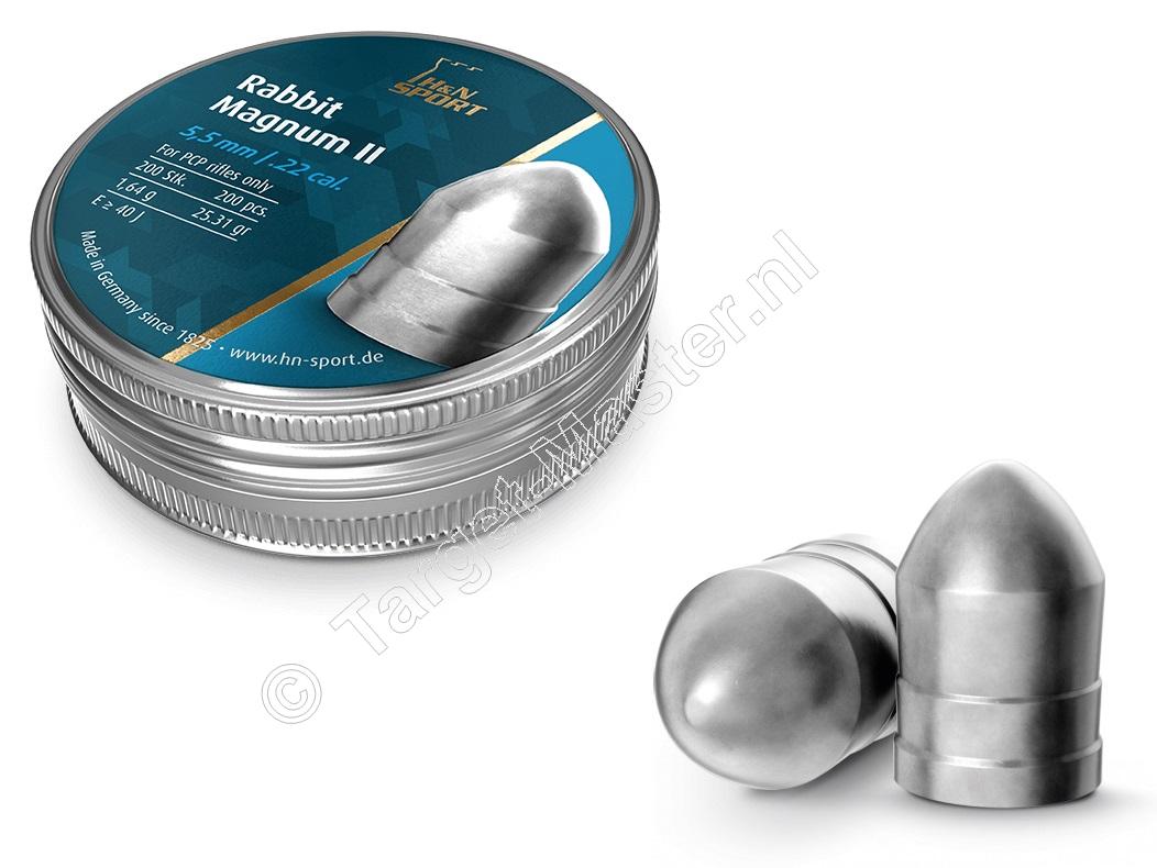 H&N Rabbit Magnum II 5.50mm Airgun Pellets tin of 200